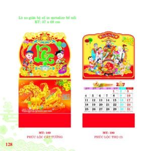 Lịch Treo Tường Lò Xo 2027 MT Mẫu MT190 (37 x 68cm) Quà Tri Ân Khách Hàng VIP & Đối Tác in logo doanh nghiệp quà tặng Tết tại Quà Tặng Sự Kiện VIP