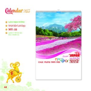 Lịch Treo Tường Lò Xo 2027 MT Mẫu MT22 (40 x 60cm) Quà Tri Ân Khách Hàng VIP & Đối Tác in logo doanh nghiệp quà tặng Tết tại Quà Tặng Sự Kiện VIP