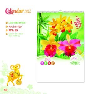 Lịch Treo Tường Lò Xo 2027 MT Mẫu MT25 (40 x 60cm) Quà Tri Ân Khách Hàng VIP & Đối Tác in logo doanh nghiệp quà tặng Tết tại Quà Tặng Sự Kiện VIP