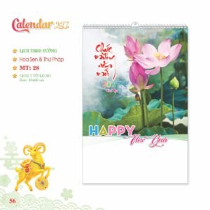 Lịch Treo Tường Lò Xo 2027 MT Mẫu MT28 (40 x 60cm) Quà Tri Ân Khách Hàng VIP & Đối Tác in logo doanh nghiệp quà tặng Tết tại Quà Tặng Sự Kiện VIP