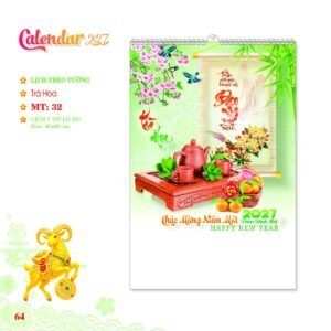 Lịch Treo Tường Lò Xo 2027 MT Mẫu MT32 (40 x 60cm) Quà Tri Ân Khách Hàng VIP & Đối Tác in logo doanh nghiệp quà tặng Tết tại Quà Tặng Sự Kiện VIP