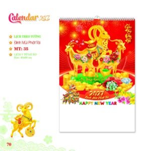 Lịch Treo Tường Lò Xo 2027 MT Mẫu MT35 (40 x 60cm) Quà Tri Ân Khách Hàng VIP & Đối Tác in logo doanh nghiệp quà tặng Tết tại Quà Tặng Sự Kiện VIP