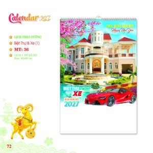 Lịch Treo Tường Lò Xo 2027 MT Mẫu MT36 (40 x 60cm) Quà Tri Ân Khách Hàng VIP & Đối Tác in logo doanh nghiệp quà tặng Tết tại Quà Tặng Sự Kiện VIP