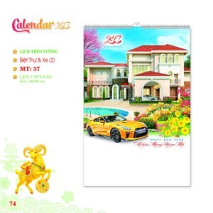 Lịch Treo Tường Lò Xo 2027 MT Mẫu MT37 (40 x 60cm) Quà Tri Ân Khách Hàng VIP & Đối Tác in logo doanh nghiệp quà tặng Tết tại Quà Tặng Sự Kiện VIP