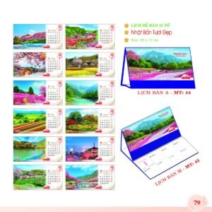 Lịch Để Bàn 2027 MT Mẫu MT44 (24 x 17cm) Quà Tri Ân Khách Hàng VIP & Đối Tác in logo doanh nghiệp quà tặng Tết tại Quà Tặng Sự Kiện VIP