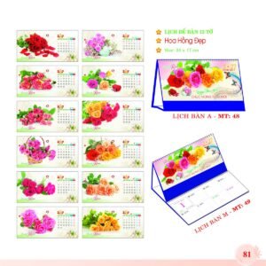 Lịch Để Bàn 2027 MT Mẫu MT49 (24 x 17cm) Quà Tri Ân Khách Hàng VIP & Đối Tác in logo doanh nghiệp quà tặng Tết tại Quà Tặng Sự Kiện VIP