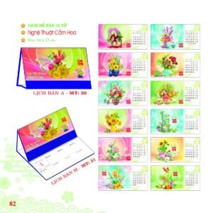 Lịch Để Bàn 2027 MT Mẫu MT50 (24 x 17cm) Quà Tri Ân Khách Hàng VIP & Đối Tác in logo doanh nghiệp quà tặng Tết tại Quà Tặng Sự Kiện VIP