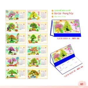 Lịch Để Bàn 2027 MT Mẫu MT53 (24 x 17cm) Quà Tri Ân Khách Hàng VIP & Đối Tác in logo doanh nghiệp quà tặng Tết tại Quà Tặng Sự Kiện VIP