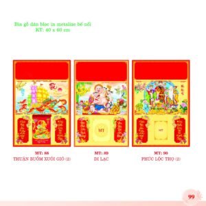Bìa Lò Xo Dán Bloc 2027 MT Mẫu MT89 (40 x 60cm) Quà Tri Ân Khách Hàng VIP & Đối Tác in logo doanh nghiệp quà tặng Tết tại Quà Tặng Sự Kiện VIP