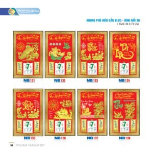 Lịch Bloc 2027 NB Mẫu NB137 (46 x 73cm) Quà Tri Ân Khách Hàng VIP & Đối Tác in logo doanh nghiệp quà tặng Tết tại Quà Tặng Sự Kiện VIP
