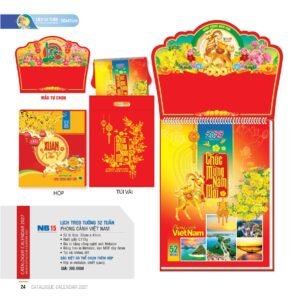Lịch 52 Tuần 2027 NB Mẫu NB15 (30 x 41cm) Quà Tri Ân Khách Hàng VIP & Đối Tác in logo doanh nghiệp quà tặng Tết tại Quà Tặng Sự Kiện VIP