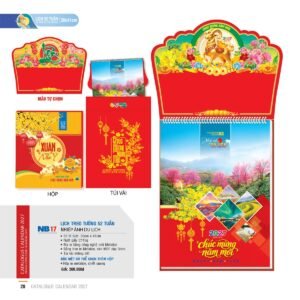 Lịch 52 Tuần 2027 NB Mẫu NB17 (30 x 41cm) Quà Tri Ân Khách Hàng VIP & Đối Tác in logo doanh nghiệp quà tặng Tết tại Quà Tặng Sự Kiện VIP