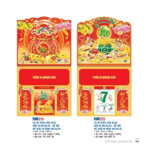 Lịch Treo Tường Lò Xo 2027 NB Mẫu NB215 (40 x 60 cm) Quà Tri Ân Khách Hàng VIP & Đối Tác in logo doanh nghiệp quà tặng Tết tại Quà Tặng Sự Kiện VIP