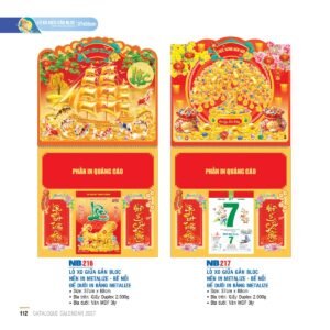 Lịch Treo Tường Lò Xo 2027 NB Mẫu NB216 (37 x 68cm) Quà Tri Ân Khách Hàng VIP & Đối Tác in logo doanh nghiệp quà tặng Tết tại Quà Tặng Sự Kiện VIP