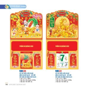 Lịch Treo Tường Lò Xo 2027 NB Mẫu NB220 (37 x 68cm) Quà Tri Ân Khách Hàng VIP & Đối Tác in logo doanh nghiệp quà tặng Tết tại Quà Tặng Sự Kiện VIP