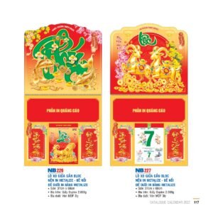 Lịch Treo Tường Lò Xo 2027 NB Mẫu NB227 (40 x 60 cm) Quà Tri Ân Khách Hàng VIP & Đối Tác in logo doanh nghiệp quà tặng Tết tại Quà Tặng Sự Kiện VIP
