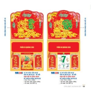 Lịch Treo Tường Lò Xo 2027 NB Mẫu NB239D (40 x 60 cm) Quà Tri Ân Khách Hàng VIP & Đối Tác in logo doanh nghiệp quà tặng Tết tại Quà Tặng Sự Kiện VIP