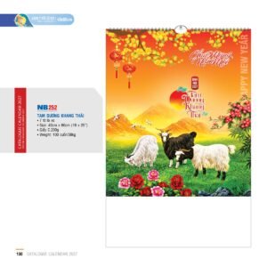Lịch Treo Tường Lò Xo 2027 NB Mẫu NB252 (16 x 25 cm) Quà Tri Ân Khách Hàng VIP & Đối Tác in logo doanh nghiệp quà tặng Tết tại Quà Tặng Sự Kiện VIP