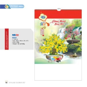 Lịch Treo Tường Lò Xo 2027 NB Mẫu NB253 (16 x 25 cm) Quà Tri Ân Khách Hàng VIP & Đối Tác in logo doanh nghiệp quà tặng Tết tại Quà Tặng Sự Kiện VIP