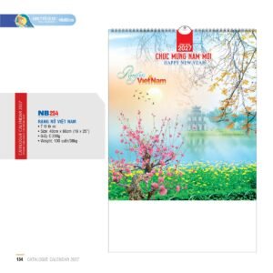 Lịch Treo Tường Lò Xo 2027 NB Mẫu NB254 (40 x 60 cm) Quà Tri Ân Khách Hàng VIP & Đối Tác in logo doanh nghiệp quà tặng Tết tại Quà Tặng Sự Kiện VIP