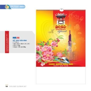 Lịch Treo Tường Lò Xo 2027 NB Mẫu NB255 (16 x 25 cm) Quà Tri Ân Khách Hàng VIP & Đối Tác in logo doanh nghiệp quà tặng Tết tại Quà Tặng Sự Kiện VIP