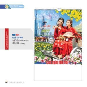 Lịch Treo Tường Lò Xo 2027 NB Mẫu NB258 (16 x 25 cm) Quà Tri Ân Khách Hàng VIP & Đối Tác in logo doanh nghiệp quà tặng Tết tại Quà Tặng Sự Kiện VIP