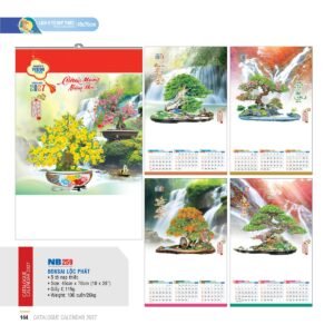 Lịch Treo Tường Nẹp Thiếc 2027 NB Mẫu NB259 (45  x  70cm) Quà Tri Ân Khách Hàng VIP & Đối Tác in logo doanh nghiệp quà tặng Tết tại Quà Tặng Sự Kiện VIP