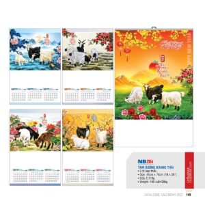Lịch Treo Tường Nẹp Thiếc 2027 NB Mẫu NB264 (18 x 28 cm) Quà Tri Ân Khách Hàng VIP & Đối Tác in logo doanh nghiệp quà tặng Tết tại Quà Tặng Sự Kiện VIP