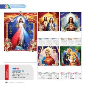 Lịch Treo Tường Nẹp Thiếc 2027 NB Mẫu NB265 (45 x 70cm) Quà Tri Ân Khách Hàng VIP & Đối Tác in logo doanh nghiệp quà tặng Tết tại Quà Tặng Sự Kiện VIP