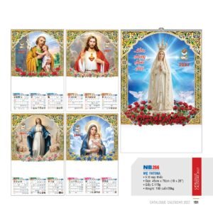 Lịch Treo Tường Nẹp Thiếc 2027 NB Mẫu NB266 (18 x 28 cm) Quà Tri Ân Khách Hàng VIP & Đối Tác in logo doanh nghiệp quà tặng Tết tại Quà Tặng Sự Kiện VIP