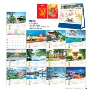 Lịch Bloc 2027 NB Mẫu NB305 (29 x 41 cm) Quà Tri Ân Khách Hàng VIP & Đối Tác in logo doanh nghiệp quà tặng Tết tại Quà Tặng Sự Kiện VIP