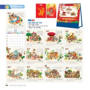 Lịch Bloc 2027 NB Mẫu NB306 (19 x 21cm) Quà Tri Ân Khách Hàng VIP & Đối Tác in logo doanh nghiệp quà tặng Tết tại Quà Tặng Sự Kiện VIP