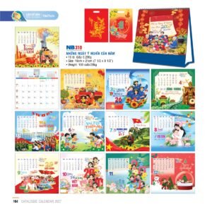 Lịch Bloc 2027 NB Mẫu NB310 (19 x 21cm) Quà Tri Ân Khách Hàng VIP & Đối Tác in logo doanh nghiệp quà tặng Tết tại Quà Tặng Sự Kiện VIP