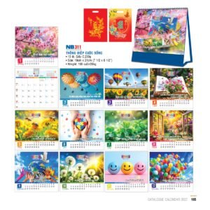 Lịch Bloc 2027 NB Mẫu NB311 (29 x 41 cm) Quà Tri Ân Khách Hàng VIP & Đối Tác in logo doanh nghiệp quà tặng Tết tại Quà Tặng Sự Kiện VIP