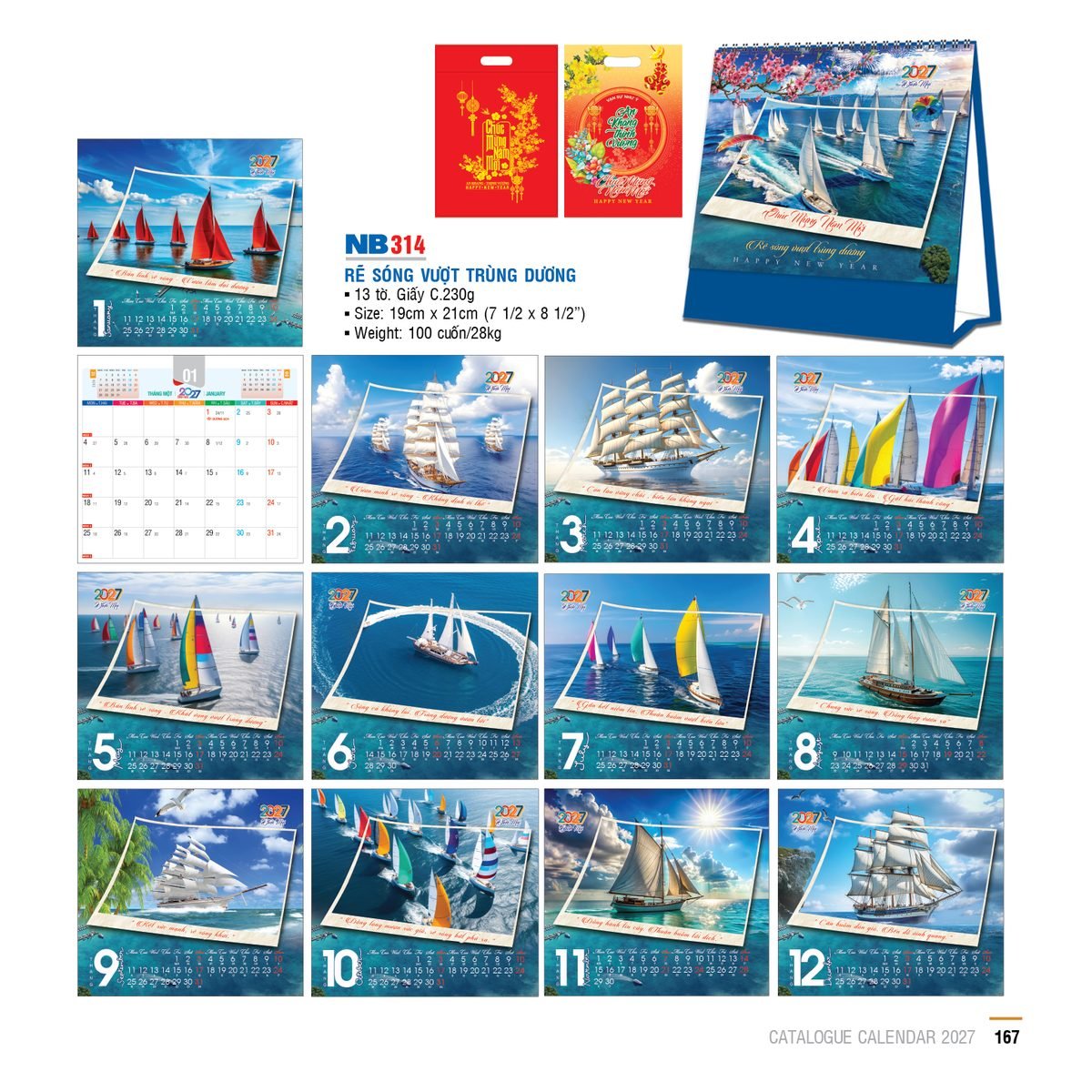 Lịch Bloc 2027 NB Mẫu NB314 (31 x 202 cm) Quà Tri Ân Khách Hàng VIP & Đối Tác Lịch Bloc 2027 NB Mẫu NB314 (31 x 202 cm) Quà Tri Ân Khách Hàng VIP & Đối Tác in logo doanh nghiệp quà tặng Tết tại Quà Tặng Sự Kiện VIP
