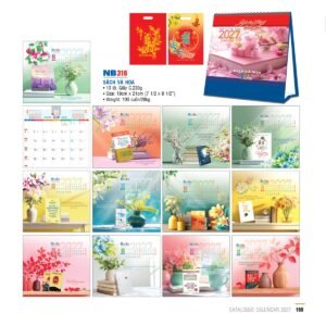 Lịch Bloc 2027 NB Mẫu NB316 (29 x 41 cm) Quà Tri Ân Khách Hàng VIP & Đối Tác in logo doanh nghiệp quà tặng Tết tại Quà Tặng Sự Kiện VIP