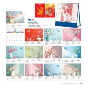 Lịch Bloc 2027 NB Mẫu NB318 (29 x 41 cm) Quà Tri Ân Khách Hàng VIP & Đối Tác in logo doanh nghiệp quà tặng Tết tại Quà Tặng Sự Kiện VIP