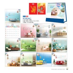 Lịch Bloc 2027 NB Mẫu NB320 (31 x 23 cm) Quà Tri Ân Khách Hàng VIP & Đối Tác in logo doanh nghiệp quà tặng Tết tại Quà Tặng Sự Kiện VIP