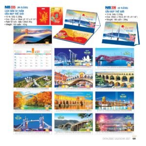 Lịch Để Bàn 2027 NB Mẫu NB336 (16 x 24 cm) Quà Tri Ân Khách Hàng VIP & Đối Tác in logo doanh nghiệp quà tặng Tết tại Quà Tặng Sự Kiện VIP