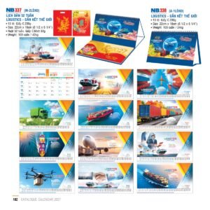 Lịch Để Bàn 2027 NB Mẫu NB337 (16 x 24 cm) Quà Tri Ân Khách Hàng VIP & Đối Tác in logo doanh nghiệp quà tặng Tết tại Quà Tặng Sự Kiện VIP