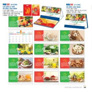 Lịch Để Bàn 2027 NB Mẫu NB339 (16 x 24 cm) Quà Tri Ân Khách Hàng VIP & Đối Tác in logo doanh nghiệp quà tặng Tết tại Quà Tặng Sự Kiện VIP