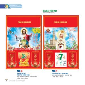 Lịch Bìa Treo 2027 NB Mẫu NB36 (40 x 60cm) Quà Tri Ân Khách Hàng VIP & Đối Tác in logo doanh nghiệp quà tặng Tết tại Quà Tặng Sự Kiện VIP