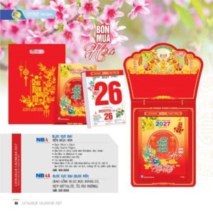 Lịch Bloc Cực Đại 2027 NB Mẫu NB4A (25 x 35cm) Quà Tri Ân Khách Hàng VIP & Đối Tác in logo doanh nghiệp quà tặng Tết tại Quà Tặng Sự Kiện VIP