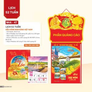 Lịch 52 Tuần 2027 NHA Mẫu NHA47 (30 x 41cm) Quà Tri Ân Khách Hàng VIP & Đối Tác in logo doanh nghiệp quà tặng Tết tại Quà Tặng Sự Kiện VIP