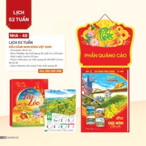 Lịch 52 Tuần 2027 NHA Mẫu NHA48 (30 x 41cm) Quà Tri Ân Khách Hàng VIP & Đối Tác in logo doanh nghiệp quà tặng Tết tại Quà Tặng Sự Kiện VIP