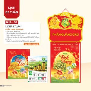 Lịch 52 Tuần 2027 NHA Mẫu NHA50 (30 x 41cm) Quà Tri Ân Khách Hàng VIP & Đối Tác in logo doanh nghiệp quà tặng Tết tại Quà Tặng Sự Kiện VIP