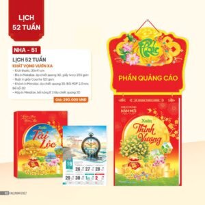 Lịch 52 Tuần 2027 NHA Mẫu NHA51 (30 x 41cm) Quà Tri Ân Khách Hàng VIP & Đối Tác in logo doanh nghiệp quà tặng Tết tại Quà Tặng Sự Kiện VIP