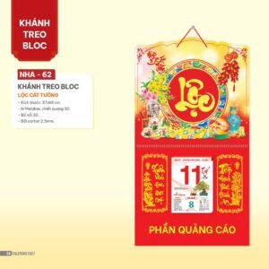 Lịch Bloc 2027 NHA Mẫu NHA62 (37 x 68cm) Quà Tri Ân Khách Hàng VIP & Đối Tác in logo doanh nghiệp quà tặng Tết tại Quà Tặng Sự Kiện VIP