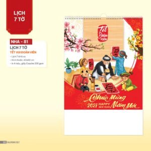 Lịch Bloc 2027 NHA Mẫu NHA81 (29 x 41 cm) Quà Tri Ân Khách Hàng VIP & Đối Tác in logo doanh nghiệp quà tặng Tết tại Quà Tặng Sự Kiện VIP