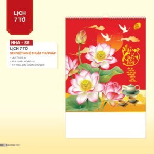 Lịch Treo Tường Lò Xo 2027 NHA Mẫu NHA85 (40 x 60cm) Quà Tri Ân Khách Hàng VIP & Đối Tác in logo doanh nghiệp quà tặng Tết tại Quà Tặng Sự Kiện VIP